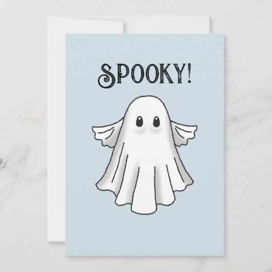 かわいい不気味ハッピーハローウィン 招待状 (正面)