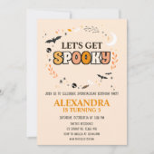 かわいい不気味ハロウィンの誕生日パーティーを楽しもう 招待状 (正面)