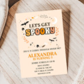 かわいい不気味ハロウィンの誕生日パーティーを楽しもう 招待状