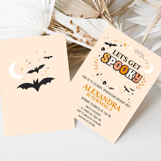 かわいい不気味ハロウィンの誕生日パーティーを楽しもう 招待状