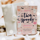 かわいい不気味ハロウィン幽霊2nd誕生日パーティー 招待状