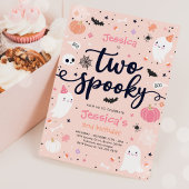 かわいい不気味ハロウィン幽霊2nd誕生日パーティー 招待状