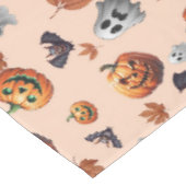 かわいい不気味ハロウィン秋パターン テーブルクロス (アングル)