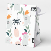 かわいい不気味ハロウィーンの赤ちゃんシャワー フェイバーボックス (裏面サイド)