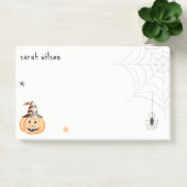 かわいい不気味ハロウィーンカボチャのクモの巣の星 ポストイット (オフィス)
