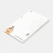 かわいい不気味ハロウィーンカボチャのクモの巣の星 ポストイット (アングル)