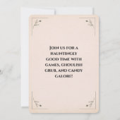 かわいい不気味ハロウィーンカボチャの衣装パーティー 招待状 (裏面)