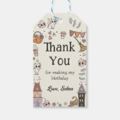 かわいい不気味ハロウィーン幽霊ありがとうギフトラベル ギフトタグ (正面)