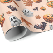 かわいい不気味ハロウィーン秋 ラッピングペーパー (ロールコーナー)