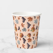 かわいい不気味ハロウィーン秋 紙コップ (裏面)