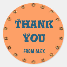 かわいい不気味ハロウィーン誕生日ありがとう ラウンドシール