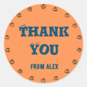 かわいい不気味ハロウィーン誕生日ありがとう ラウンドシール (正面)