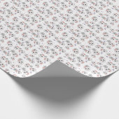 かわいい不気味ピンクのハロウィーンハッピーバースデー ラッピングペーパー (角)