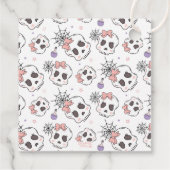 かわいい不気味ピンクのハロウィーン誕生日ありがとう フェイバータグ (裏面)