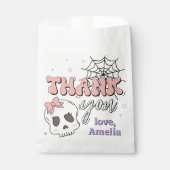 かわいい不気味ピンクのハロウィーン誕生日ありがとう フェイバーバッグ (正面)