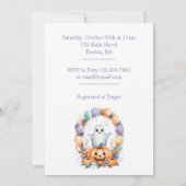 かわいい不気味ベビーシャワー招待状 招待状 (裏面)