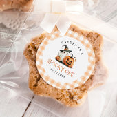 かわいい不気味ワンハロウィーン幽霊1日 ラウンドシール