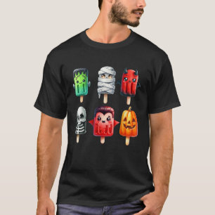 かわいい不気味夏のハロウィーンポプシクルスマーウィン Tシャツ