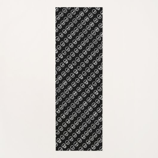 かわいい不気味小さなスカルハロウィーンパターンヨガマット ヨガマット (正面)