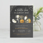 かわいい不気味小さなブハロウィーンの赤ちゃんシャワー 招待状 (スタンド正面)