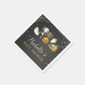 かわいい不気味小さなブハロウィーン赤ちゃんシャワー スタンダードカクテルナプキン (角)