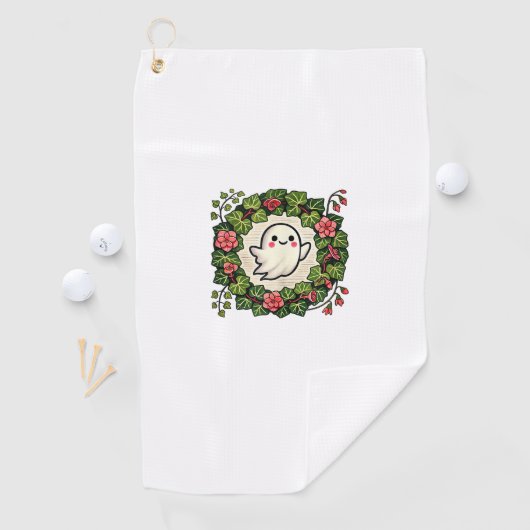 かわいい不気味幽霊イラストレーションタンクトップ ゴルフタオル (インサイチュ)