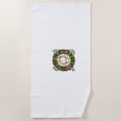 かわいい不気味幽霊イラストレーションタンクトップ ビーチタオル (正面)