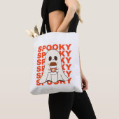 かわいい不気味幽霊ハロウィントートバッグ トートバッグ (クローズアップ)