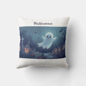 「かわいい不気味幽霊ハロウィーン装飾用クッション」 クッション (裏面)