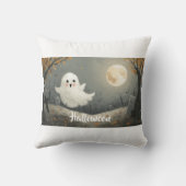 「かわいい不気味幽霊ハロウィーン装飾用クッション」 クッション (裏面)