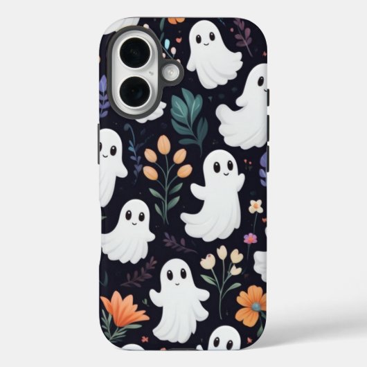 かわいい不気味幽霊ハロウィーンiPhoneケース Case-Mate iPhoneケース (裏面)