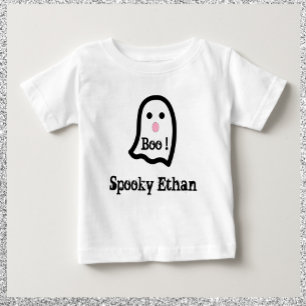 かわいい不気味幽霊ブーTシャツ ベビーTシャツ