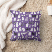 かわいい不気味幽霊、スカル、ブー クッション (ブランケット)