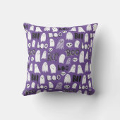 かわいい不気味幽霊、スカル、ブー クッション (裏面)