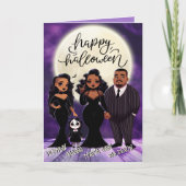 かわいい不気味民族のハロウィーン カード (正面)