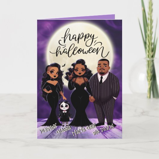 かわいい不気味民族のハロウィーン カード (正面)