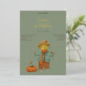 かわいい不気味第1バースデーフォイル招待状 箔招待状 (立ち正面)