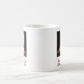 かわいい世界で最も最高のな猫のお母さんの正方形猫の写真 コーヒーマグカップ (中央)