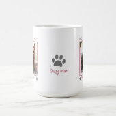 かわいい世界の最高のヨークシャーテリアモマピンクグレーの手の写真 コーヒーマグカップ (中央)