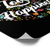 かわいい世界平和ラブハピネス平和サインHippie ポスター (角)