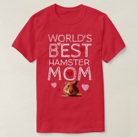 かわいい世界最高ののハムスターママ Tシャツ (デザイン正面)