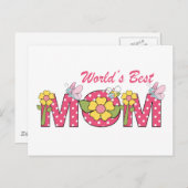 かわいい世界最高ののママ! ポストカード (正面/裏面)