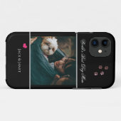 かわいい世界最高のの母 |犬の手とハート Case-Mate iPhoneケース (裏面(横))