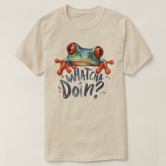 かわいい両生類のカエルの名言グラフィックTシャツ Tシャツ (デザイン正面)