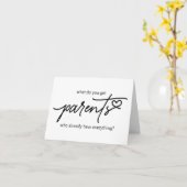 かわいい両親の妊娠告知カード カード (黄色い花)