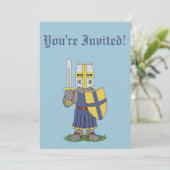 かわいい中世の騎士 招待状 (スタンド正面)