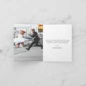 かわいい中世紀のスタイルバーチャル結婚ビデオの写真 サンキューカード (内部)