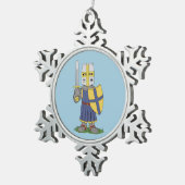 かわいい中世騎士 スノーフレークピューターオーナメント (右)