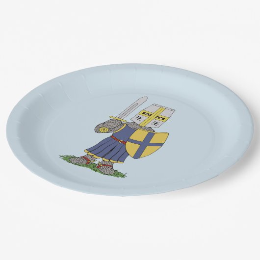 かわいい中世騎士 ペーパープレート (アングル)