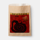 かわいい中国のスネークイヤー2025〔占星術の〕十二宮図誕生日FB フェイバーバッグ (正面)